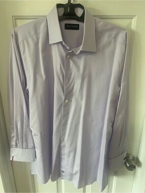 David Donahue Men's Light Lavender Dress Shirt